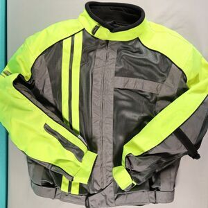 Olympia Moto Sports Motorcycle Jacket Liner All Padding Reflective Size XXL 2XL